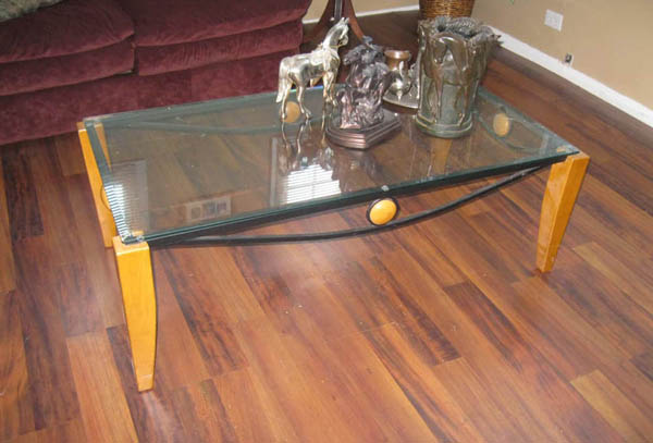 Coffee Table on Laminate Flooring (After)